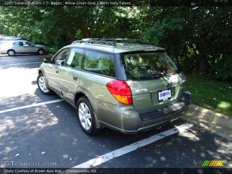 Willow Green Opal / Warm Ivory Tweed 2007 Subaru Outback 2.5i Wagon