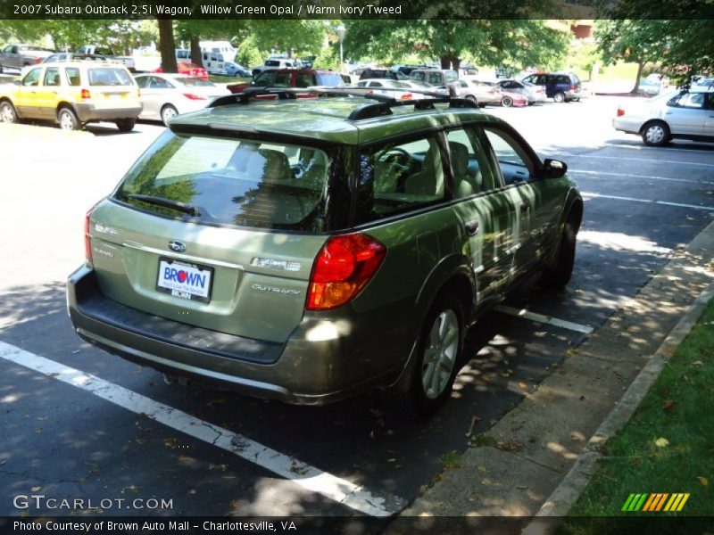 Willow Green Opal / Warm Ivory Tweed 2007 Subaru Outback 2.5i Wagon