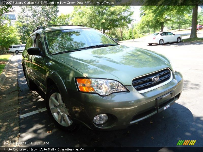 Willow Green Opal / Warm Ivory Tweed 2007 Subaru Outback 2.5i Wagon