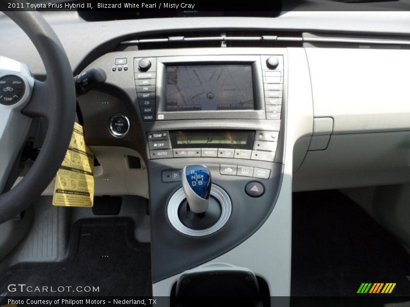 Blizzard White Pearl / Misty Gray 2011 Toyota Prius Hybrid III