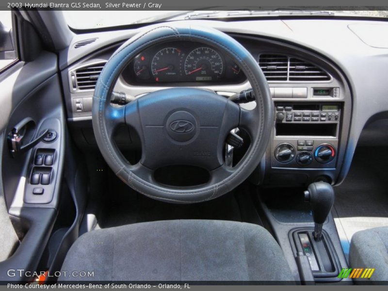 Silver Pewter / Gray 2003 Hyundai Elantra GLS Sedan