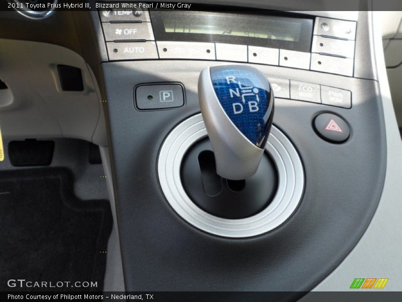 Blizzard White Pearl / Misty Gray 2011 Toyota Prius Hybrid III