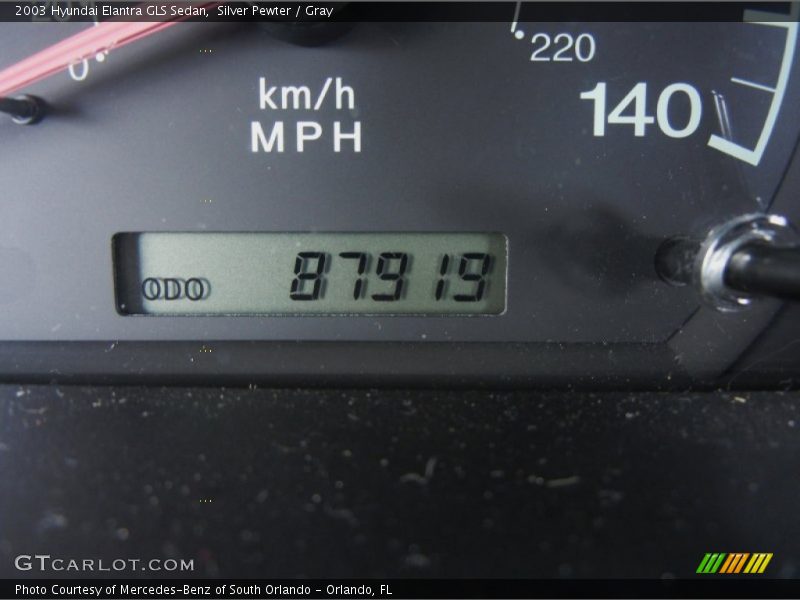 Silver Pewter / Gray 2003 Hyundai Elantra GLS Sedan