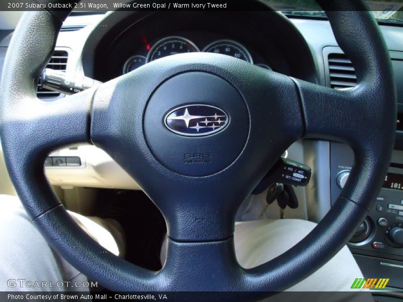 Willow Green Opal / Warm Ivory Tweed 2007 Subaru Outback 2.5i Wagon