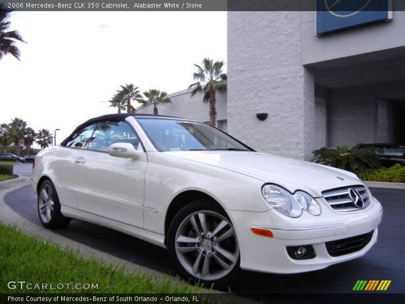 Alabaster White / Stone 2006 Mercedes-Benz CLK 350 Cabriolet