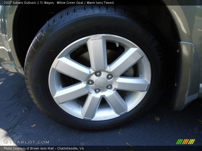Willow Green Opal / Warm Ivory Tweed 2007 Subaru Outback 2.5i Wagon