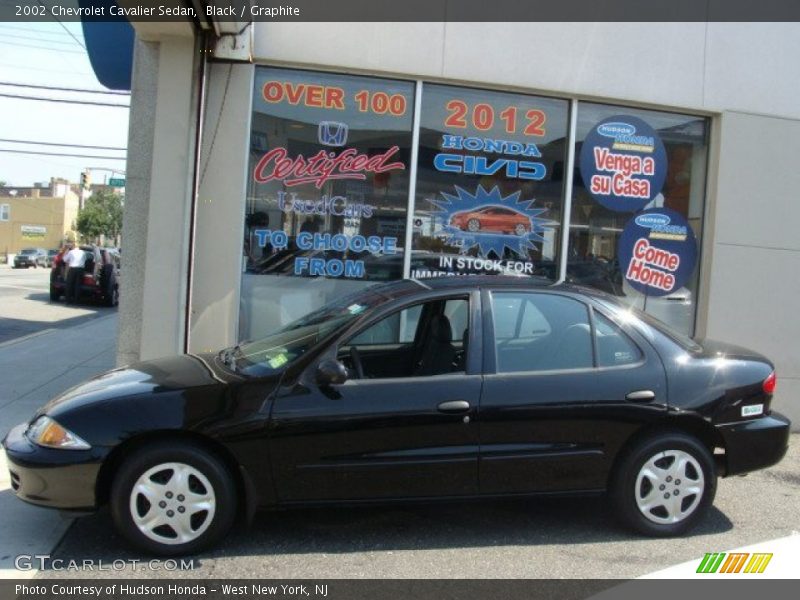 Black / Graphite 2002 Chevrolet Cavalier Sedan