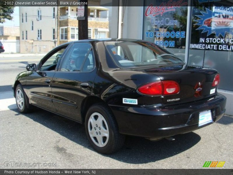 Black / Graphite 2002 Chevrolet Cavalier Sedan