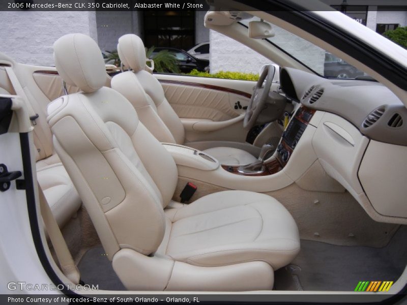 Alabaster White / Stone 2006 Mercedes-Benz CLK 350 Cabriolet