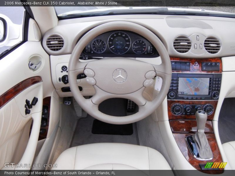 Alabaster White / Stone 2006 Mercedes-Benz CLK 350 Cabriolet
