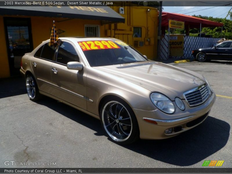 Desert Silver Metallic / Java 2003 Mercedes-Benz E 500 Sedan