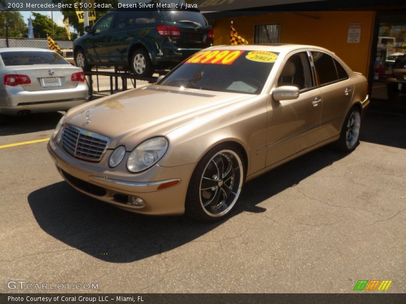 Desert Silver Metallic / Java 2003 Mercedes-Benz E 500 Sedan