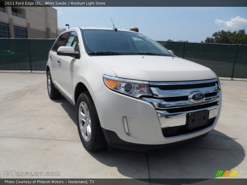 White Suede / Medium Light Stone 2011 Ford Edge SEL