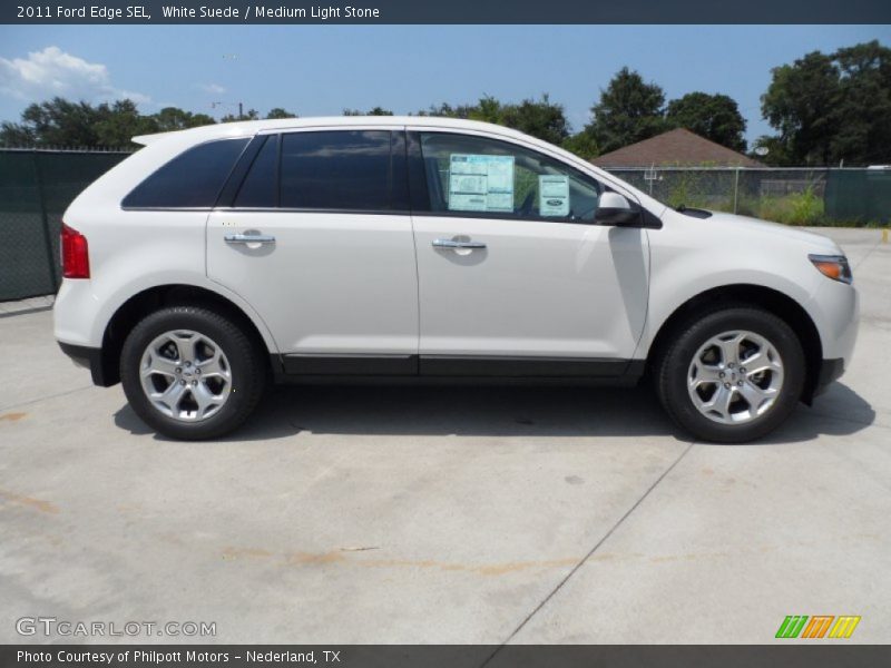 White Suede / Medium Light Stone 2011 Ford Edge SEL
