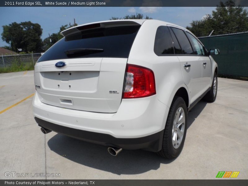 White Suede / Medium Light Stone 2011 Ford Edge SEL