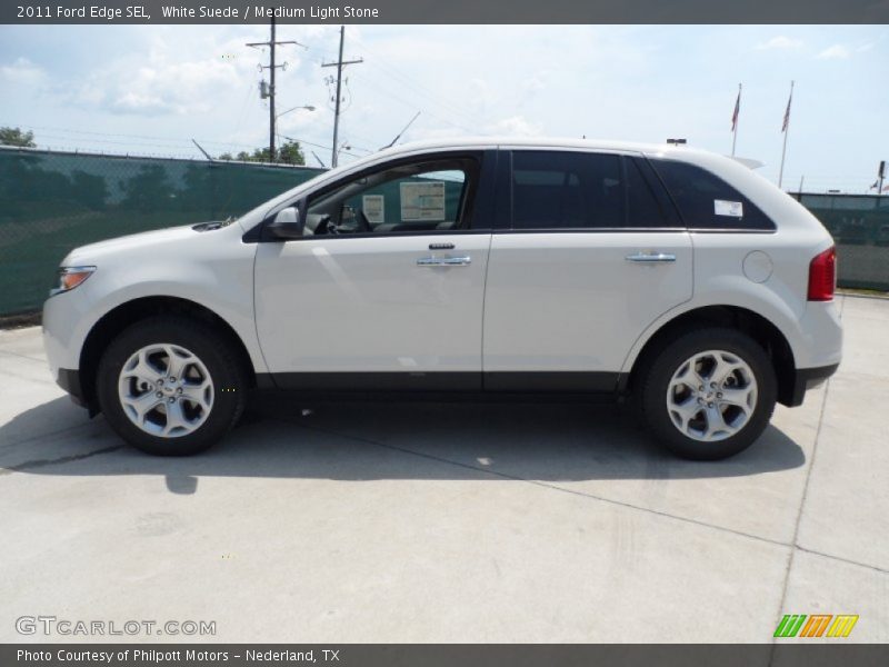 White Suede / Medium Light Stone 2011 Ford Edge SEL