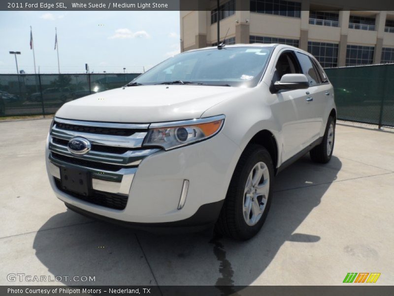 White Suede / Medium Light Stone 2011 Ford Edge SEL