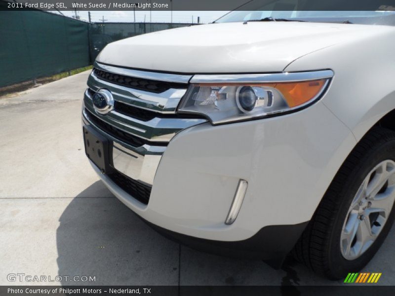 White Suede / Medium Light Stone 2011 Ford Edge SEL