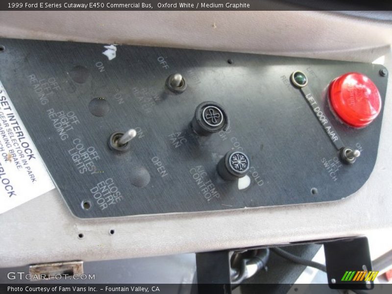 Controls of 1999 E Series Cutaway E450 Commercial Bus