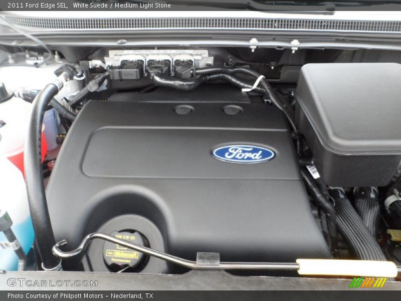 White Suede / Medium Light Stone 2011 Ford Edge SEL