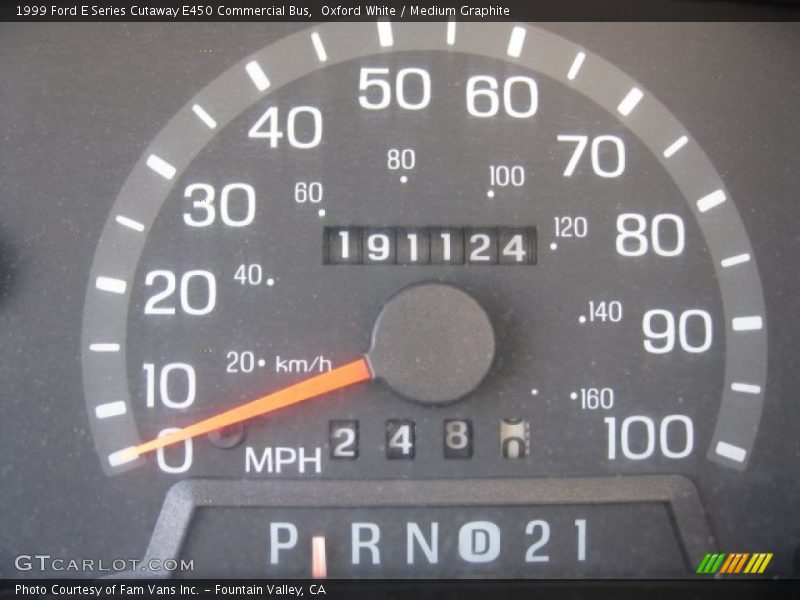 Oxford White / Medium Graphite 1999 Ford E Series Cutaway E450 Commercial Bus