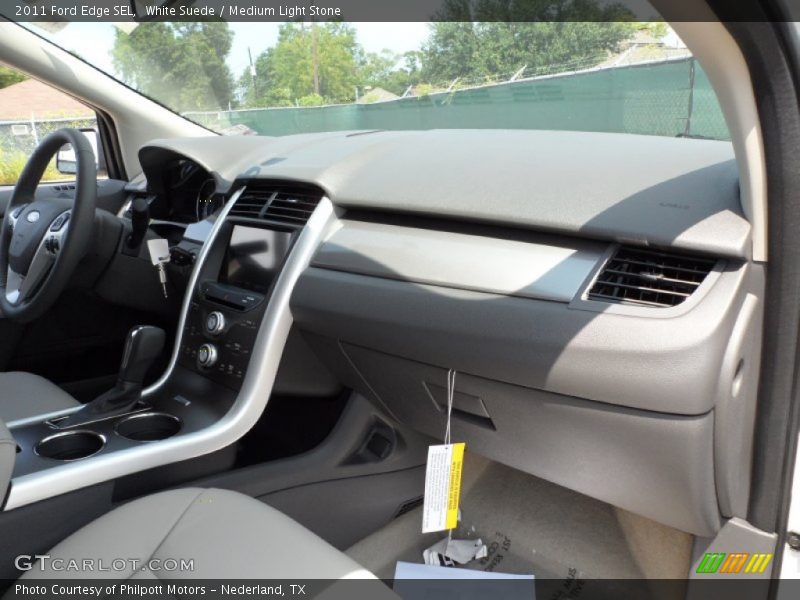 White Suede / Medium Light Stone 2011 Ford Edge SEL