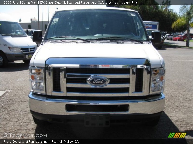Oxford White / Medium Flint 2009 Ford E Series Van E350 Super Duty XL Extended Passenger