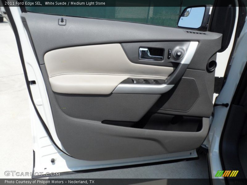 White Suede / Medium Light Stone 2011 Ford Edge SEL