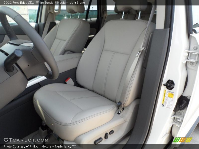 White Suede / Medium Light Stone 2011 Ford Edge SEL