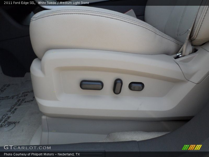 White Suede / Medium Light Stone 2011 Ford Edge SEL