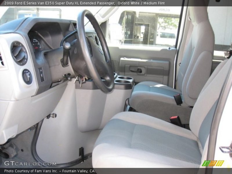 Oxford White / Medium Flint 2009 Ford E Series Van E350 Super Duty XL Extended Passenger