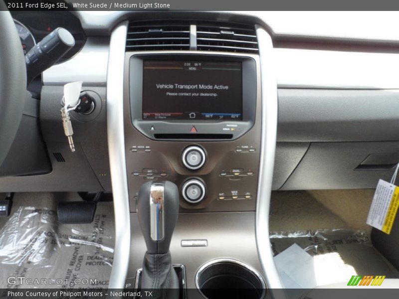 White Suede / Medium Light Stone 2011 Ford Edge SEL