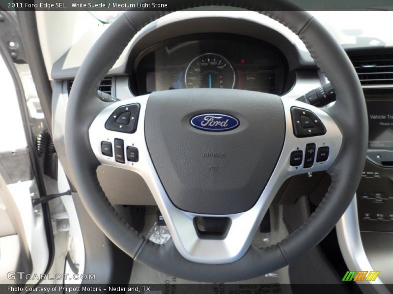 White Suede / Medium Light Stone 2011 Ford Edge SEL