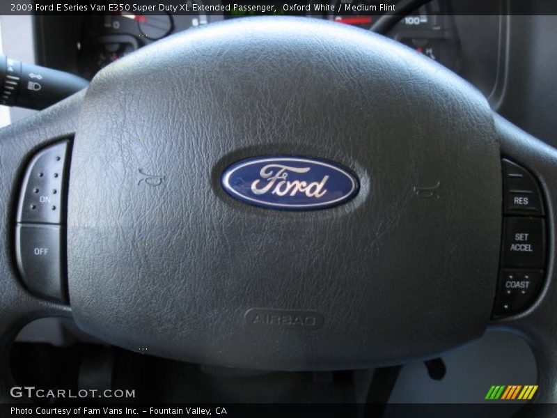 Oxford White / Medium Flint 2009 Ford E Series Van E350 Super Duty XL Extended Passenger