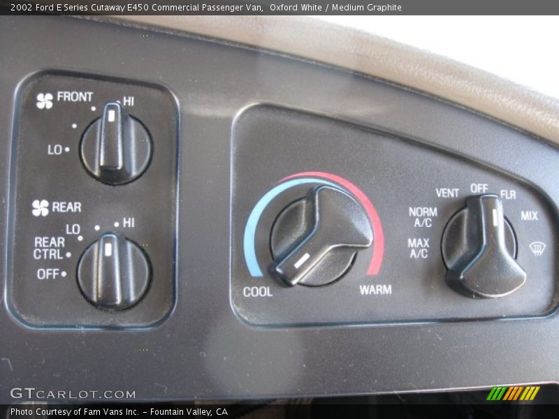 Controls of 2002 E Series Cutaway E450 Commercial Passenger Van