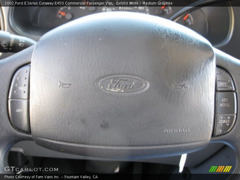 Oxford White / Medium Graphite 2002 Ford E Series Cutaway E450 Commercial Passenger Van