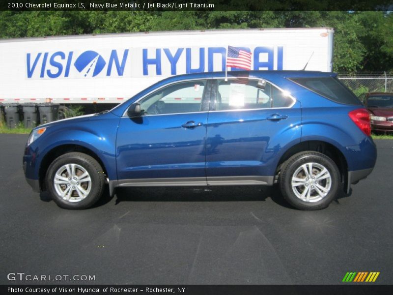 Navy Blue Metallic / Jet Black/Light Titanium 2010 Chevrolet Equinox LS