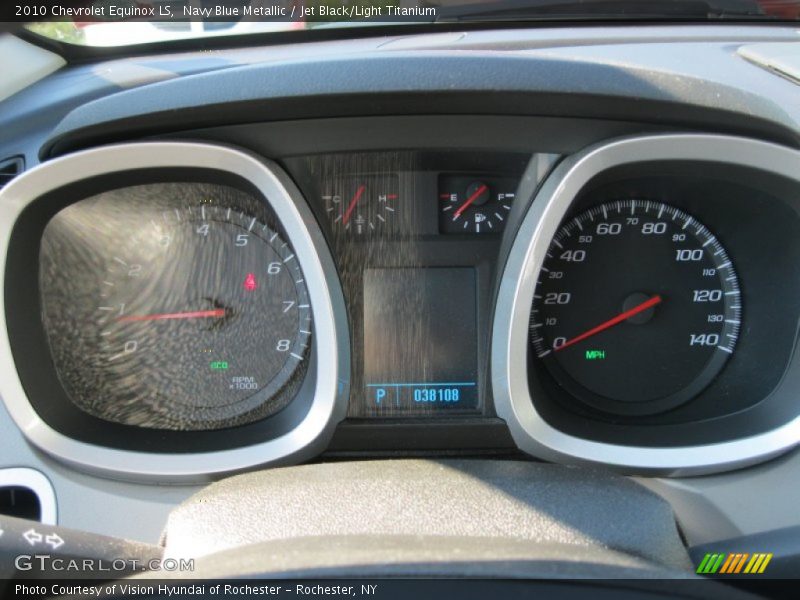 Navy Blue Metallic / Jet Black/Light Titanium 2010 Chevrolet Equinox LS