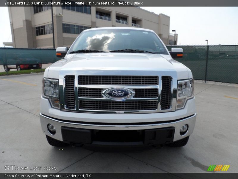 White Platinum Metallic Tri-Coat / Black 2011 Ford F150 Lariat SuperCrew 4x4