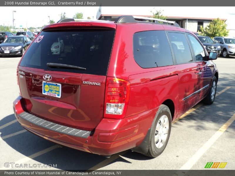 Cranberry Red / Beige 2008 Hyundai Entourage GLS