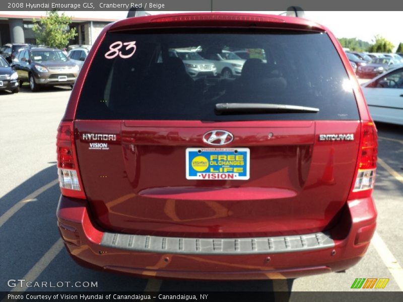 Cranberry Red / Beige 2008 Hyundai Entourage GLS