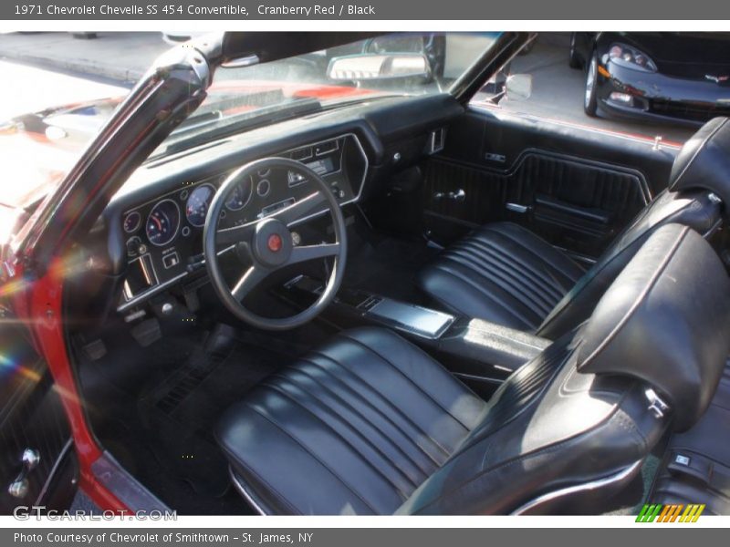 Black Interior - 1971 Chevelle SS 454 Convertible 