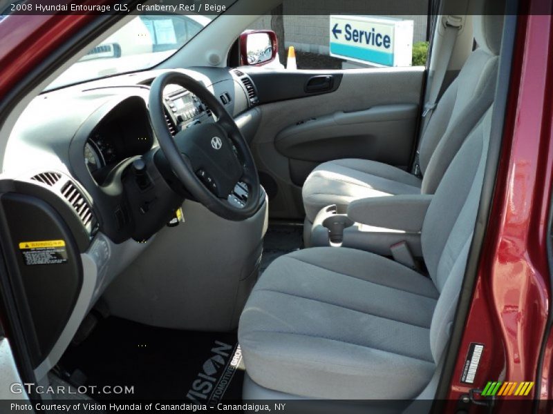 Cranberry Red / Beige 2008 Hyundai Entourage GLS