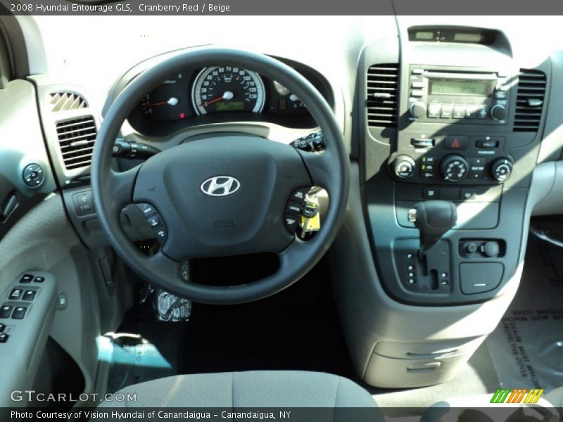 Cranberry Red / Beige 2008 Hyundai Entourage GLS