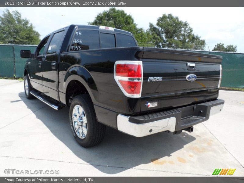 Ebony Black / Steel Gray 2011 Ford F150 Texas Edition SuperCrew