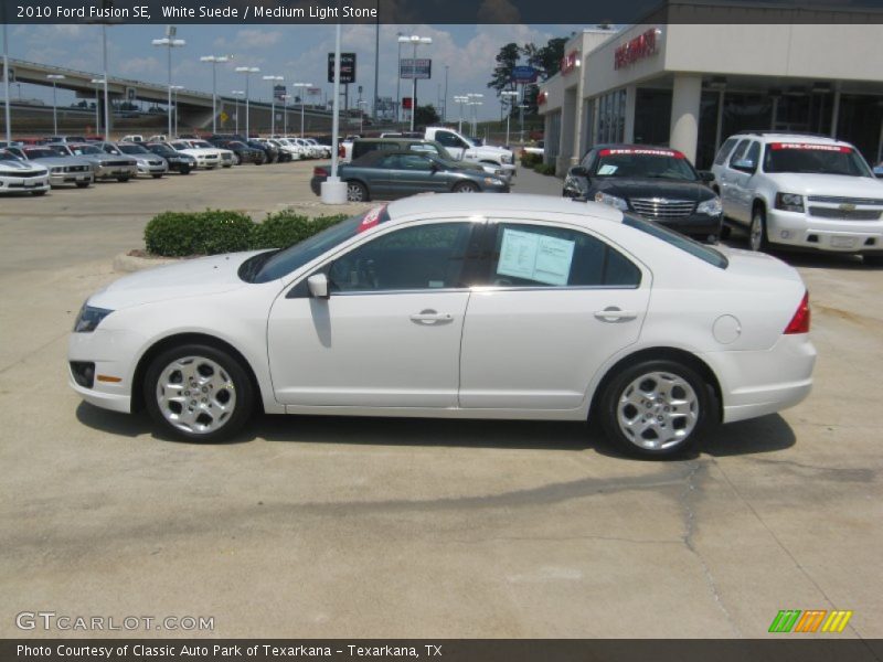 White Suede / Medium Light Stone 2010 Ford Fusion SE