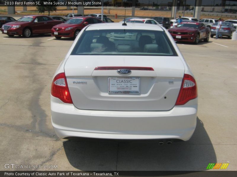 White Suede / Medium Light Stone 2010 Ford Fusion SE