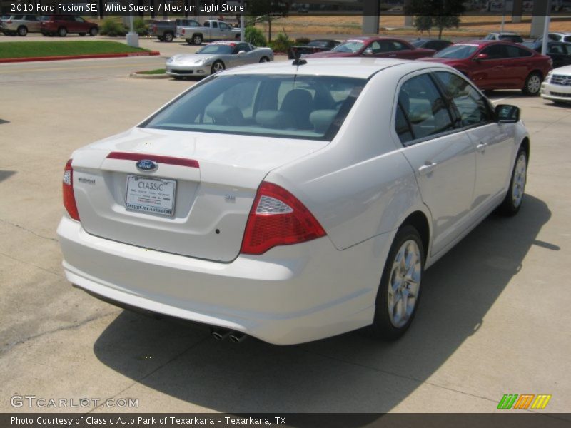 White Suede / Medium Light Stone 2010 Ford Fusion SE