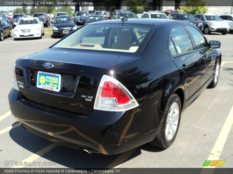 Black Ebony / Camel 2008 Ford Fusion SE V6 AWD