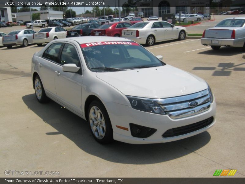 White Suede / Medium Light Stone 2010 Ford Fusion SE